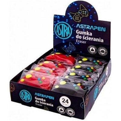 Astra, Korrekturmittel, Spieler-Radiergummi (24 Stück) Astra, Korrekturmittel, Spieler-Radiergummi (24 Stück)