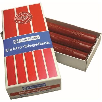 Gutenberg, Stempel, Siegellack Elektrolack, zinnoberrot Gutenberg, Stempel, Siegellack Elektrolack, zinnoberrot