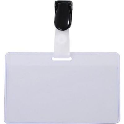 pavo, Informationsschild, Namensschild, mit Clip, 60 x 90 mm, transparent pavo, Informationsschild, Namensschild, mit Clip, 60 x 90 mm, transparent