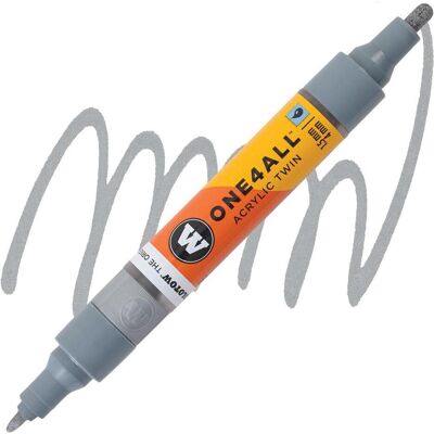 Molotow, Marker, Marqueur pour Maquettes - One4All Twin - Acrylique Gris Cool Pastel - 1,5/4mm - -203 - 15 cm (1x) Molotow, Marker, Marqueur pour Maquettes - One4All Twin - Acrylique Gris Cool Pastel - 1,5/4mm - -203 - 15 cm (1x)