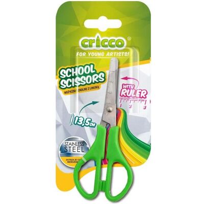 Cricco, Schere, Schulschere mit Lineal 13,5 cm (13.50 cm) Cricco, Schere, Schulschere mit Lineal 13,5 cm (13.50 cm)