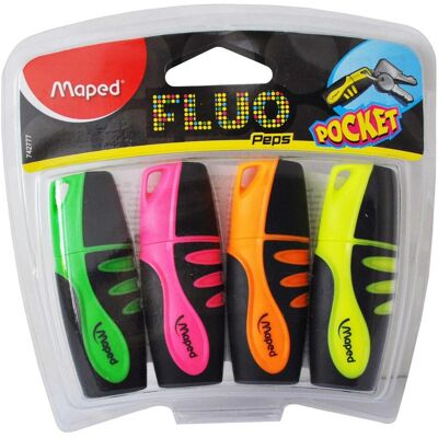 Maped, Marker, Leuchtmarker Fluo Peps Pocket Mini, 4 Stück (4x) Maped, Marker, Leuchtmarker Fluo Peps Pocket Mini, 4 Stück (4x)