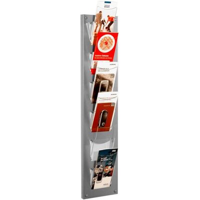 Kerkmann, Prospektständer, Wandprospekthalter alu 1/3 DIN A4 6 Fächer (1/3 Din A4) Kerkmann, Prospektständer, Wandprospekthalter alu 1/3 DIN A4 6 Fächer (1/3 Din A4)