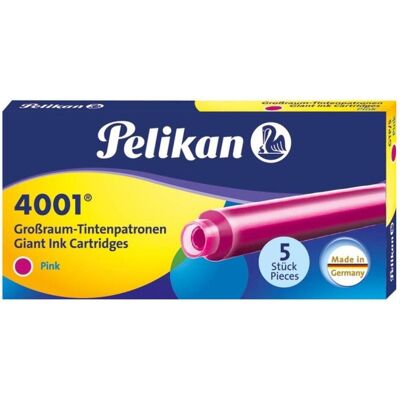 Pelikan Ersatzpatronen + Tintenfass, Grossraumpatrone 4001 GTP/5 (Pink, 5 Stk.) Pelikan Ersatzpatronen + Tintenfass, Grossraumpatrone 4001 GTP/5 (Pink, 5 Stk.)