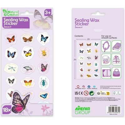 Avenir, Sticker, Wachsaufkleber - Insekten (18 Sticker) Avenir, Sticker, Wachsaufkleber - Insekten (18 Sticker)