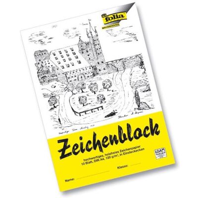 Folia, Heft + Block, 10 Zeichenblock mit Leinenecken DIN A4 (A4, Blanko) Folia, Heft + Block, 10 Zeichenblock mit Leinenecken DIN A4 (A4, Blanko)