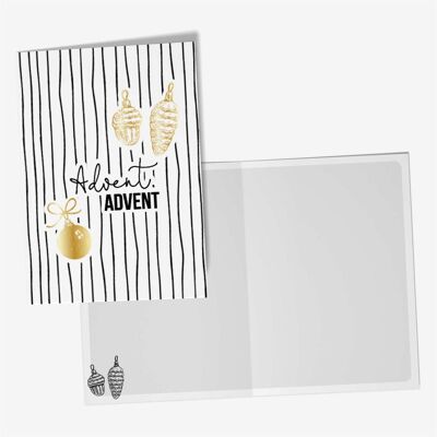 Papierdrachen, Grusskarte + Briefpapier, 6 weihnachtliche Klappkarten - Schwarz-Weiss (6 Stk.) Papierdrachen, Grusskarte + Briefpapier, 6 weihnachtliche Klappkarten - Schwarz-Weiss (6 Stk.)