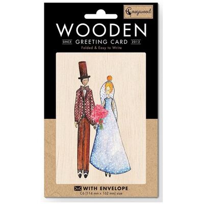 Cozywood, Grusskarte + Briefpapier, Holzkarte C6 + Umschlag Hochzeit Junges Paar Cozywood, Grusskarte + Briefpapier, Holzkarte C6 + Umschlag Hochzeit Junges Paar