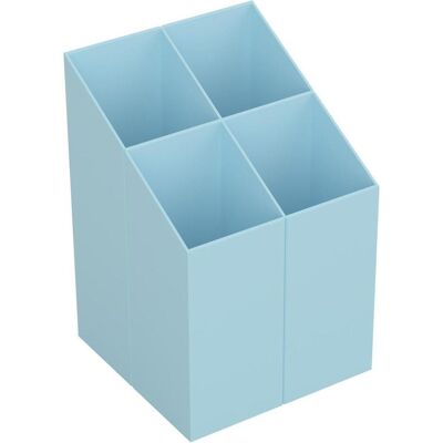 Ico, Schreibtisch Accessoire, Schreibtisch-Organizer quadratisch, 4 Fächer, pastellblau Ico, Schreibtisch Accessoire, Schreibtisch-Organizer quadratisch, 4 Fächer, pastellblau