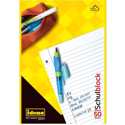 Idena, Heft + Block, Schulblock liniert 50 Blatt 70g/m² DIN A4 (A4, Liniert, Weicher Einband) Idena, Heft + Block, Schulblock liniert 50 Blatt 70g/m² DIN A4 (A4, Liniert, Weicher Einband)