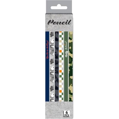 Bleistift, Graue Schulbleistifte mit Radiergummi, 6 Stück. (6x) Bleistift, Graue Schulbleistifte mit Radiergummi, 6 Stück. (6x)