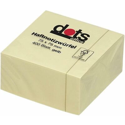 Dots, Haftnotiz, Haftnotizen Standard gelb 1 Würfel (75 x 75 mm) Dots, Haftnotiz, Haftnotizen Standard gelb 1 Würfel (75 x 75 mm)