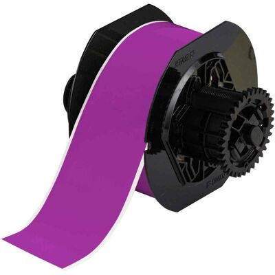 Brady, Etikettenrolle, B30C-2250-595-PL, Hochleistungsvinyl, Violett, glänzend, 57.15 mm x 30.48 m, permanent, Endl (63.50 mm) Brady, Etikettenrolle, B30C-2250-595-PL, Hochleistungsvinyl, Violett, glänzend, 57.15 mm x 30.48 m, permanent, Endl (63.50 mm)