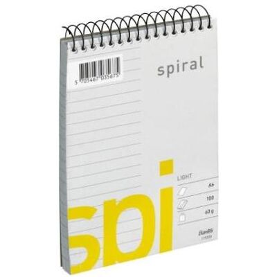 Bantex, Heft + Block, Light Spi Spiralblok A6 Linjeret (A6, Liniert) Bantex, Heft + Block, Light Spi Spiralblok A6 Linjeret (A6, Liniert)