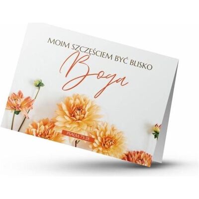 Teka, Grusskarte + Briefpapier, Karte - Mein Glück ist, Gott nahe zu sein - Blumen Teka, Grusskarte + Briefpapier, Karte - Mein Glück ist, Gott nahe zu sein - Blumen