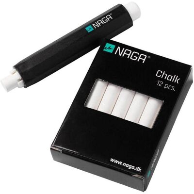 Naga, Zubehör Präsentieren, Tavlekridt holder med 12 stk. tavlekridt 18x2x11,5 mm Naga, Zubehör Präsentieren, Tavlekridt holder med 12 stk. tavlekridt 18x2x11,5 mm