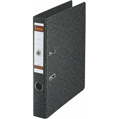 Bene, Ordner, Hartpappe Ordner schwarz marmoriert Karton 4,5 cm DIN A4 (A4, 45 mm, 1 Stk.) Bene, Ordner, Hartpappe Ordner schwarz marmoriert Karton 4,5 cm DIN A4 (A4, 45 mm, 1 Stk.)