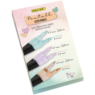 Online, Marker, Pastel Acrylic Set (6x) Online, Marker, Pastel Acrylic Set (6x)