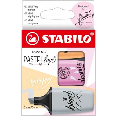 STABILO, Marker, BOSS MINI Pastellove 2.0 Textmarker (3x) STABILO, Marker, BOSS MINI Pastellove 2.0 Textmarker (3x)