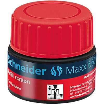 Schneider, Ersatzpatronen + Tintenfass, Tankstelle 660 rot (Rot, 1 Stk.) Schneider, Ersatzpatronen + Tintenfass, Tankstelle 660 rot (Rot, 1 Stk.)