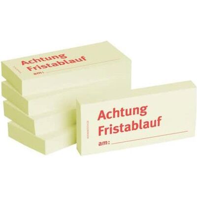 Bizstix, Haftnotiz, Notiz 'Fristablauf am' 75x35mm (35 x 75 mm) Bizstix, Haftnotiz, Notiz 'Fristablauf am' 75x35mm (35 x 75 mm)