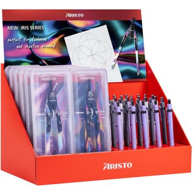 Aristo BTS Zirkel + Studio Pen im Display sortiert, Zirkel, Rot Aristo BTS Zirkel + Studio Pen im Display sortiert, Zirkel, Rot