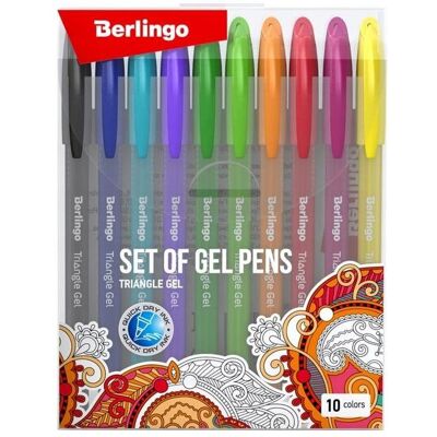 Berlingo, Schreibstifte, Gel gel pens set, color, 10pcs, 0.5mm, Triangle gel (10x) Berlingo, Schreibstifte, Gel gel pens set, color, 10pcs, 0.5mm, Triangle gel (10x)