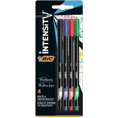 Bic, Schreibstifte, Fineliner Intensity Fineliner 0.4 mm, Mehrfarbig (4x) Bic, Schreibstifte, Fineliner Intensity Fineliner 0.4 mm, Mehrfarbig (4x)