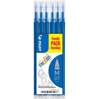 Pilot, Ersatzpatronen + Tintenfass, FriXion Refill Set à 6 (Blau, 0.70 mm, 6 Stk.) Pilot, Ersatzpatronen + Tintenfass, FriXion Refill Set à 6 (Blau, 0.70 mm, 6 Stk.)