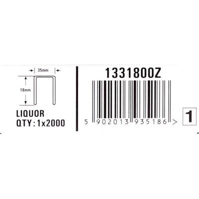 Bostitch, Büroklammer, Karton Klammern 18 mm Liquor 2000 Stk. für DSA-3522-E / DS-3519-E / DSA-3519-E / DSA3522-E (2000x) Bostitch, Büroklammer, Karton Klammern 18 mm Liquor 2000 Stk. für DSA-3522-E / DS-3519-E / DSA-3519-E / DSA3522-E (2000x)