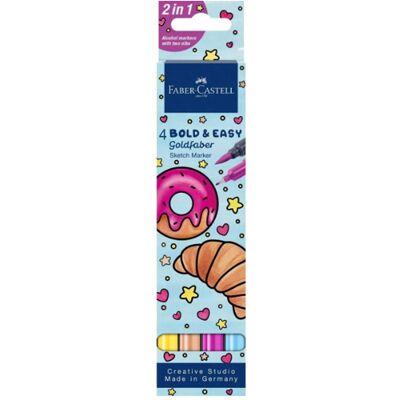 Faber-Castell, Marker, Goldfaber Sketch Marker Bold Easy II. 4er Etui (4x) Faber-Castell, Marker, Goldfaber Sketch Marker Bold Easy II. 4er Etui (4x)