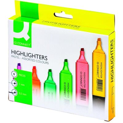 Q-Connect, Marker, Textmarker Pastel (6x) Q-Connect, Marker, Textmarker Pastel (6x)