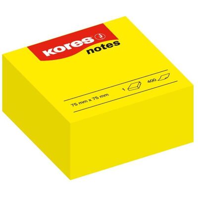 Kores, Haftnotiz, Notizzettel Würfel 7.5 x 7.5 cm, Gelb (75 x 75 mm) Kores, Haftnotiz, Notizzettel Würfel 7.5 x 7.5 cm, Gelb (75 x 75 mm)