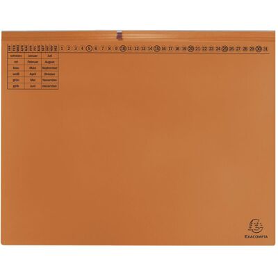 Exacompta, Mappe, 25 Hängehefter Exaflex Karton orange 2 x Amtsheftung (A4, 25x) Exacompta, Mappe, 25 Hängehefter Exaflex Karton orange 2 x Amtsheftung (A4, 25x)