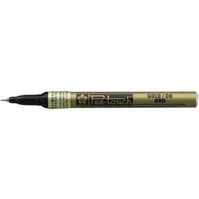 Sakura, Marker, Lackmarker Pen-Touch 0.7 mm, extrafein, Gold (1x) Sakura, Marker, Lackmarker Pen-Touch 0.7 mm, extrafein, Gold (1x)