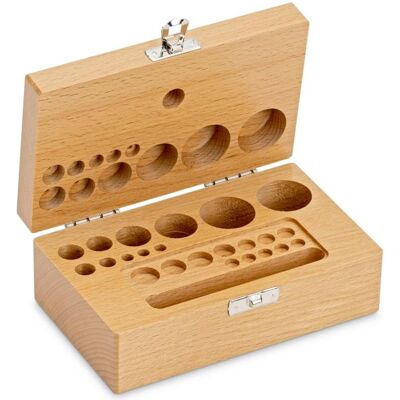 Kern, Feinwaage, Holz-Gewichtsetui, 1 mg - 200 g Buche für F2 + M1 + M2, Knopf/Kompakt Kern, Feinwaage, Holz-Gewichtsetui, 1 mg - 200 g Buche für F2 + M1 + M2, Knopf/Kompakt