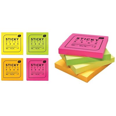 Interdruk, Haftnotiz, Neon-Haftnotizen 75x75mm 100K (75 x 75 mm) Interdruk, Haftnotiz, Neon-Haftnotizen 75x75mm 100K (75 x 75 mm)