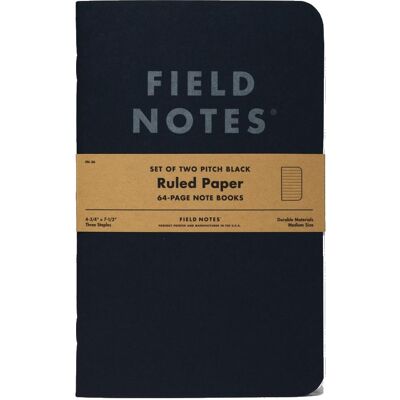 Field Notes, Heft + Block, Pitch Black Edition 2er Pack (Liniert) Field Notes, Heft + Block, Pitch Black Edition 2er Pack (Liniert)