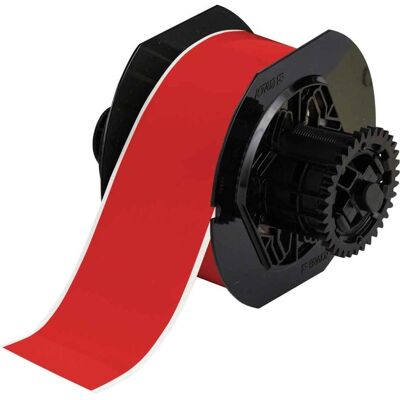 Brady, Etikettenrolle, B-595 - Vinyl - glänzend - permanenter Acrylklebstoff - Rot - Rolle (5,72 cm x 30,48 m) 1 Rol (57.15 mm) Brady, Etikettenrolle, B-595 - Vinyl - glänzend - permanenter Acrylklebstoff - Rot - Rolle (5,72 cm x 30,48 m) 1 Rol (57.15 mm)