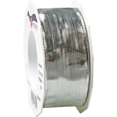 PRÄSENT Geschenkband Devon glänzend silber - 40,0 mm x 20,0 m PRÄSENT Geschenkband Devon glänzend silber - 40,0 mm x 20,0 m