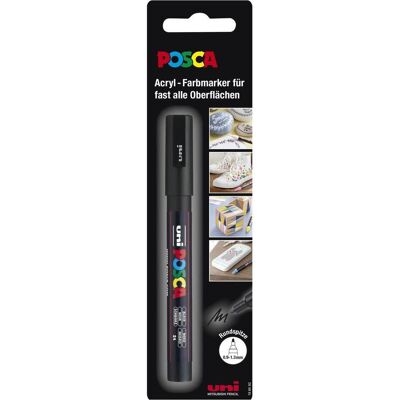 Faber-Castell, Marker, Faber.C.Marker UNI POSCA PC-3M schwarz BK (1x) Faber-Castell, Marker, Faber.C.Marker UNI POSCA PC-3M schwarz BK (1x)