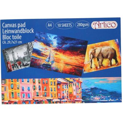 Artico, Heft + Block, Canvas Pad (A4, Blanko) Artico, Heft + Block, Canvas Pad (A4, Blanko)
