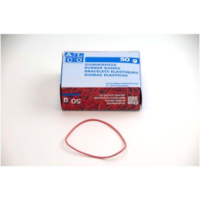Alco, Gummiband, Gummibänder, Naturkautschuk, rot, verschiedene Grössen (1 Stk.) Alco, Gummiband, Gummibänder, Naturkautschuk, rot, verschiedene Grössen (1 Stk.)