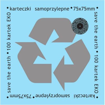 Ziemia Obiecana, Haftnotiz, Öko-Haftnotizen 75x75mm 100K Blau (75 x 75 mm) Ziemia Obiecana, Haftnotiz, Öko-Haftnotizen 75x75mm 100K Blau (75 x 75 mm)