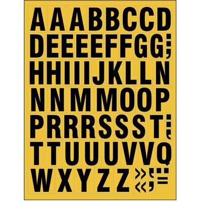 Brady, Magnet, B-859, magnetische Buchstaben auf Bogen, Schwarz auf Gelb, Set von 0-9, ca. 43mm, Schrifthöh Brady, Magnet, B-859, magnetische Buchstaben auf Bogen, Schwarz auf Gelb, Set von 0-9, ca. 43mm, Schrifthöh