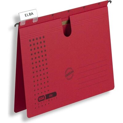 Elba, Mappe, Hängehefter chic ULTIMATE, DIN A4, rot kaufmännische Heftung, extrem widerstandsfähiger Canson- (A4, 1x) Elba, Mappe, Hängehefter chic ULTIMATE, DIN A4, rot kaufmännische Heftung, extrem widerstandsfähiger Canson- (A4, 1x)