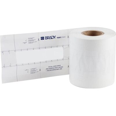 Brady, Klebeband, PaintStripe Schablone – Gestrichelte Linie, Polyester, Transparent/Weiss, 50.80 x 203.20 mm x (50.80 mm) Brady, Klebeband, PaintStripe Schablone – Gestrichelte Linie, Polyester, Transparent/Weiss, 50.80 x 203.20 mm x (50.80 mm)