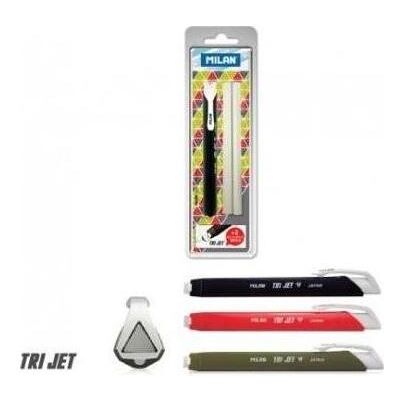 Milan, Korrekturmittel, Mechanischer Radiergummi Tri Jet + 2 Radiergummis Milan, Korrekturmittel, Mechanischer Radiergummi Tri Jet + 2 Radiergummis