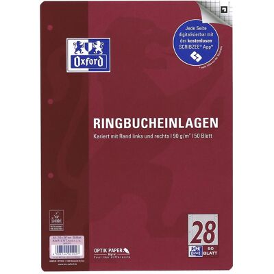 Oxford, Heft + Block, Ringbucheinlagen, A4 (A4, Kariert) Oxford, Heft + Block, Ringbucheinlagen, A4 (A4, Kariert)