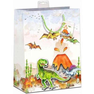 Magni, Geschenkverpackung, Geschenktasche Dinosaurier mit Vulkan 33x45x12cm Magni, Geschenkverpackung, Geschenktasche Dinosaurier mit Vulkan 33x45x12cm